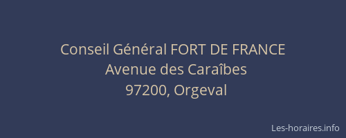 Conseil G&eacute;n&eacute;ral FORT DE FRANCE