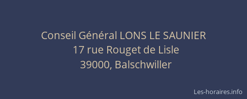 Conseil Général LONS LE SAUNIER