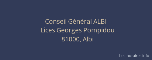 Conseil Général ALBI