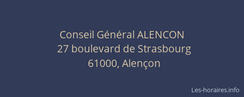 Conseil Général ALENCON