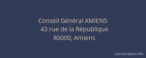 Conseil Général AMIENS