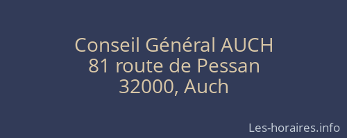Conseil Général AUCH