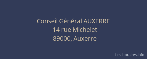 Conseil Général AUXERRE