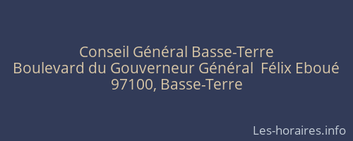 Conseil Général Basse-Terre