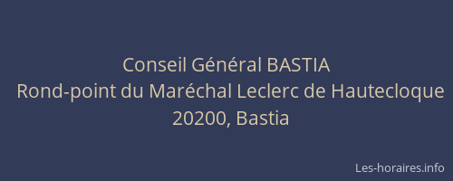 Conseil Général BASTIA