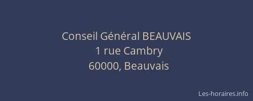 Conseil Général BEAUVAIS