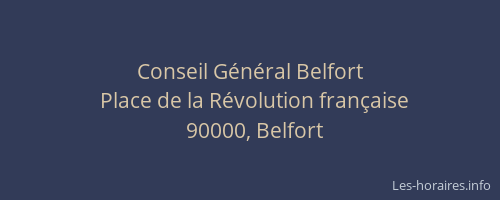 Conseil Général Belfort