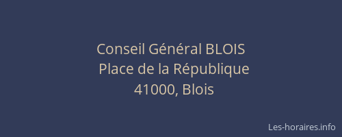Conseil Général BLOIS