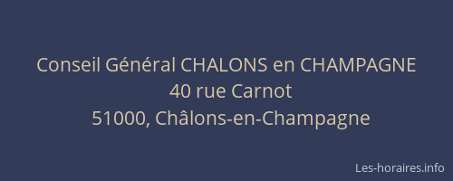 Conseil Général CHALONS en CHAMPAGNE