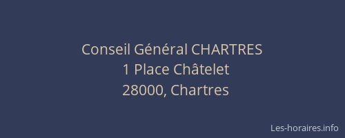 Conseil Général CHARTRES
