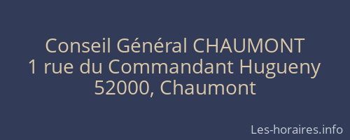 Conseil Général CHAUMONT