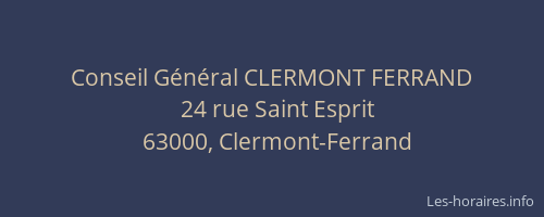 Conseil Général CLERMONT FERRAND