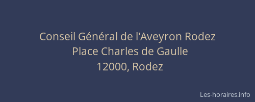 Conseil Général de l'Aveyron Rodez