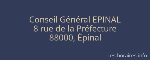 Conseil Général EPINAL