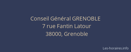 Conseil Général GRENOBLE