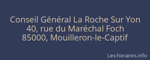 Conseil Général La Roche Sur Yon