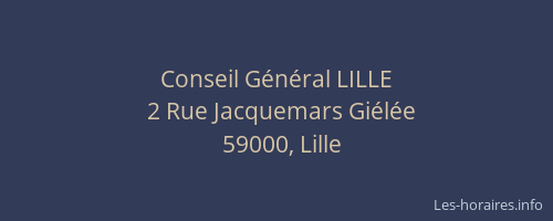 Conseil Général LILLE