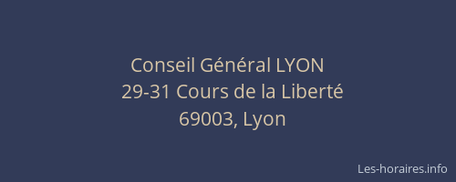 Conseil Général LYON