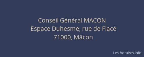 Conseil Général MACON