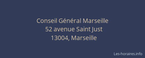 Conseil Général Marseille
