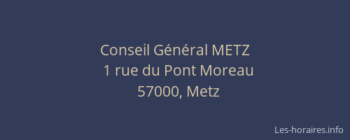 Conseil Général METZ