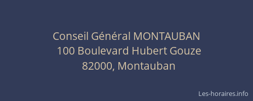 Conseil Général MONTAUBAN