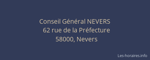 Conseil Général NEVERS