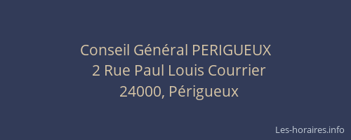 Conseil Général PERIGUEUX