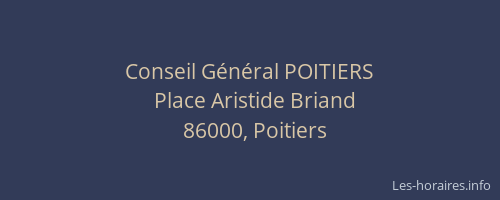 Conseil Général POITIERS