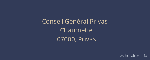Conseil Général Privas