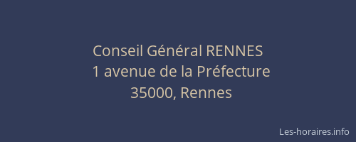 Conseil Général RENNES
