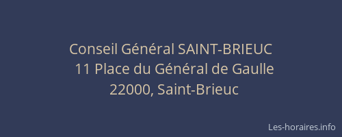 Conseil Général SAINT-BRIEUC