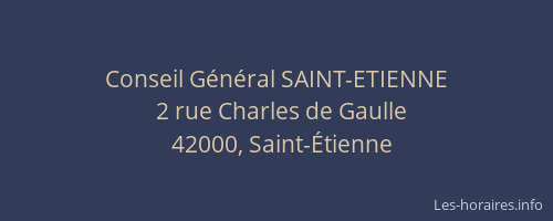 Conseil Général SAINT-ETIENNE