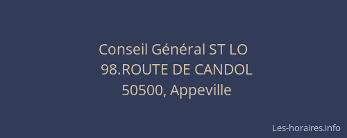Conseil Général ST LO