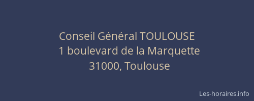 Conseil Général TOULOUSE