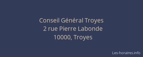 Conseil Général Troyes