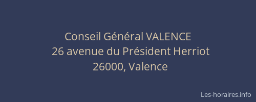 Conseil Général VALENCE