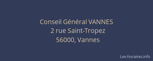 Conseil Général VANNES
