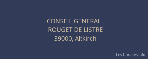 CONSEIL GENERAL