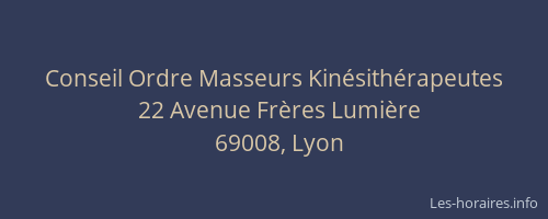 Conseil Ordre Masseurs Kinésithérapeutes