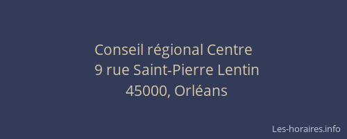 Conseil régional Centre
