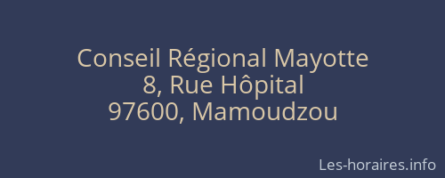 Conseil Régional Mayotte