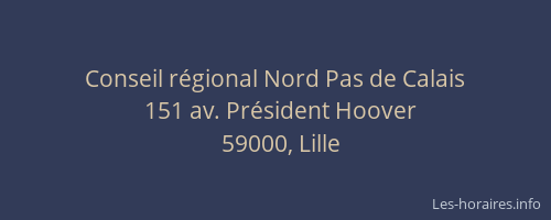 Conseil régional Nord Pas de Calais