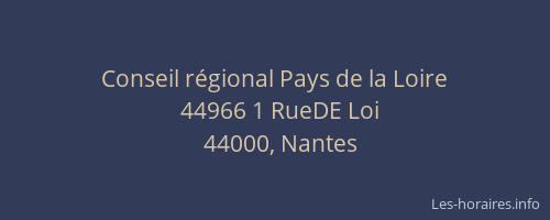 Conseil régional Pays de la Loire