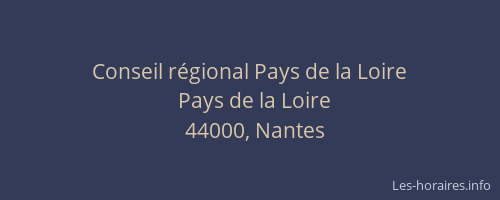 Conseil régional Pays de la Loire