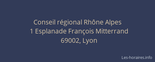 Conseil régional Rhône Alpes