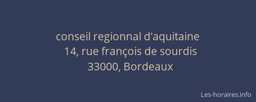 conseil regionnal d'aquitaine
