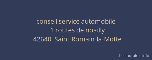 conseil service automobile