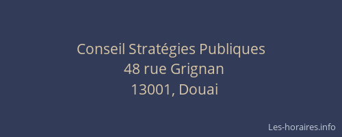 Conseil Stratégies Publiques