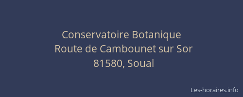 Conservatoire Botanique